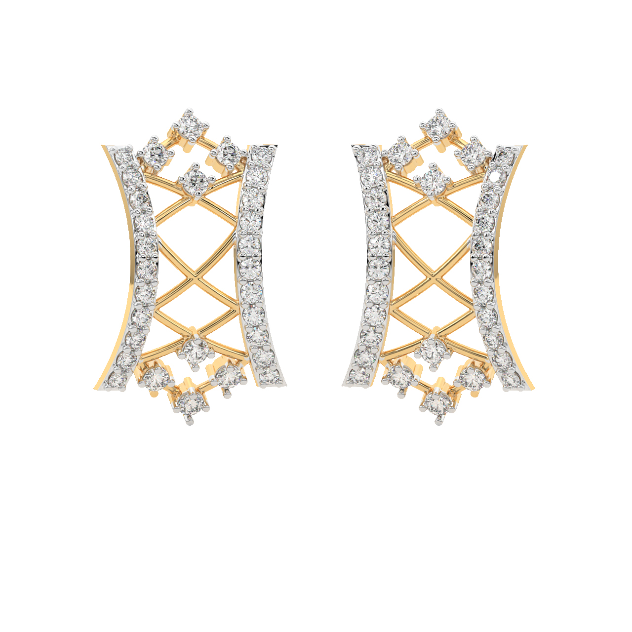 Norma Round Diamond Stud Earrings